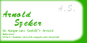 arnold szeker business card